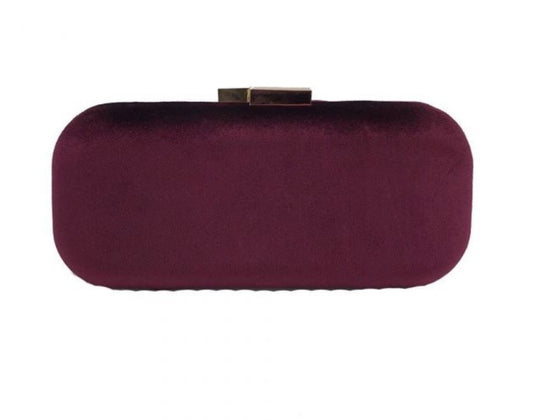 Burgundy Velvet Clutch